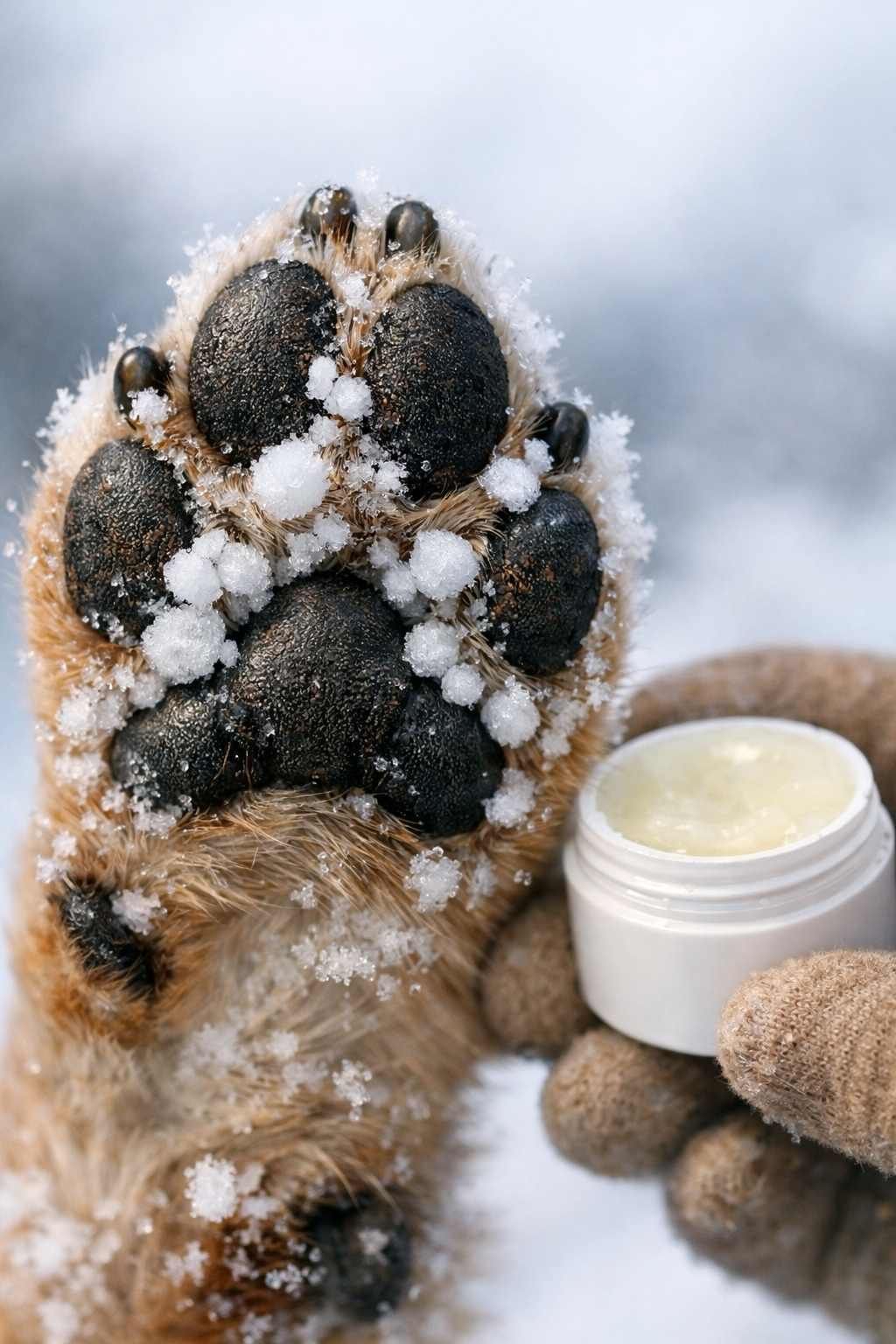 Spacer jak chodzenie po klockach LEGO? Jak uwolnić psie łapy od bolesnych kul lodu