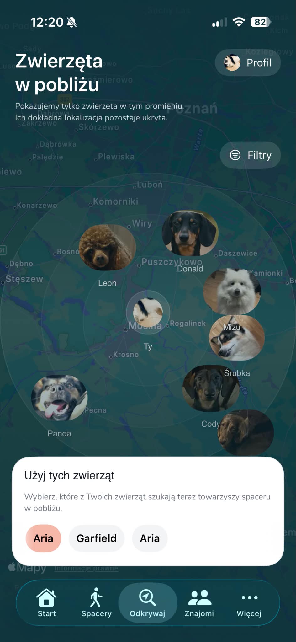 PetiFit app screen